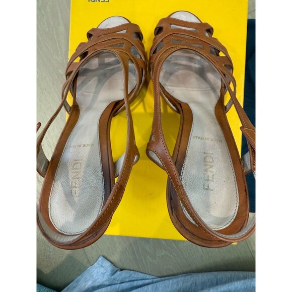 Women's Fendi Spuntata Cuoietto Scotch Caged High Heel Sandals, size EU size 37 - Picture 5 of 13